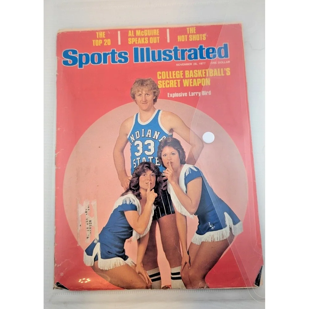 Sports Illustrated Magazine – Larry Bird Indiana State Cover (Nov 28, 1977) Good